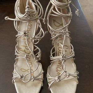 Sam Edelman. Gold High Heels. Size 9.